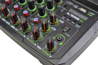 6 Channel Mixer with Bluetooth, USB  